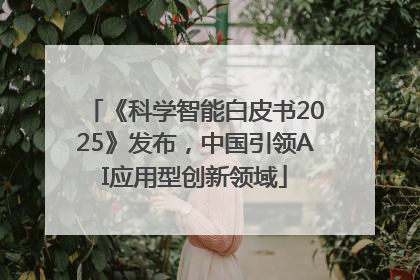 《科学智能白皮书2025》发布，中国引领AI应用型创新领域