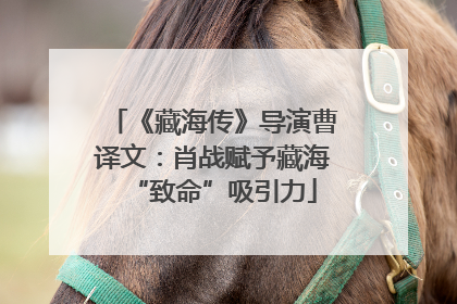 《藏海传》导演曹译文：肖战赋予藏海“致命”吸引力