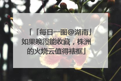 「每日一图@湖南」如果晚霞能收藏，株洲的火烧云值得裱框