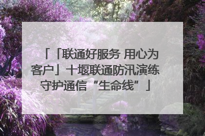 「联通好服务 用心为客户」十堰联通防汛演练守护通信“生命线”