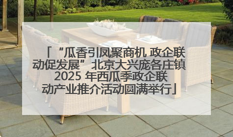 “瓜香引凤聚商机 政企联动促发展”北京大兴庞各庄镇 2025 年西瓜季政企联动产业推介活动圆满举行