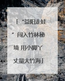 “益阳走娃”闯入竹林秘境 用小脚丫丈量大竹海