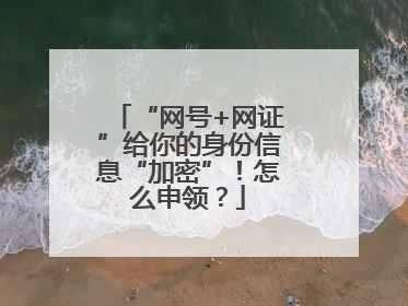 “网号+网证”给你的身份信息“加密”！怎么申领？