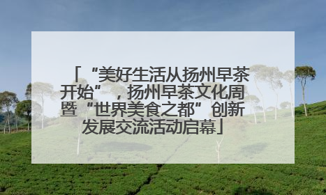 “美好生活从扬州早茶开始”，扬州早茶文化周暨“世界美食之都”创新发展交流活动启幕