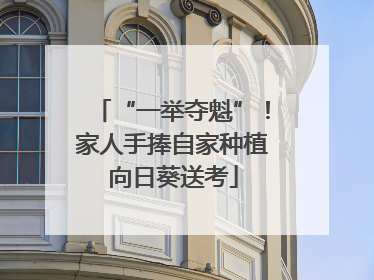 “一举夺魁”！家人手捧自家种植向日葵送考