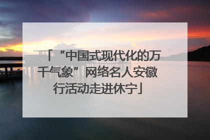 “中国式现代化的万千气象”网络名人安徽行活动走进休宁