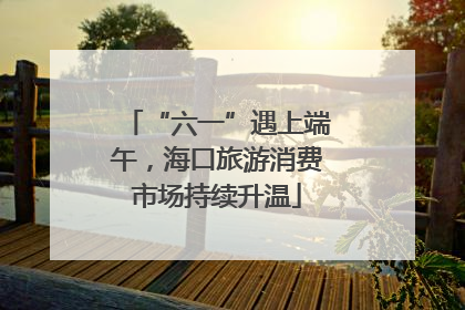 “六一”遇上端午，海口旅游消费市场持续升温