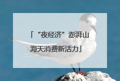 “夜经济”澎湃山海天消费新活力