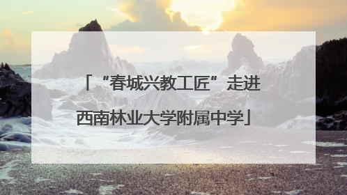 “春城兴教工匠”走进西南林业大学附属中学