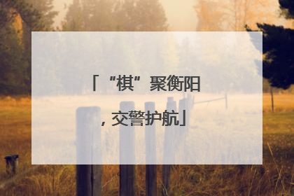 “棋”聚衡阳，交警护航