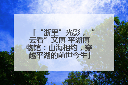“浙里”光影，“云看”文博 平湖博物馆：山海相约，穿越平湖的前世今生