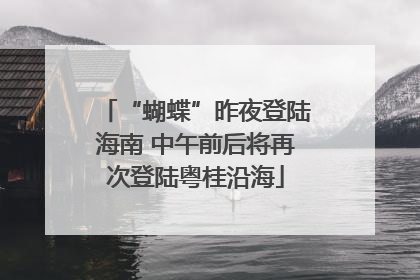 “蝴蝶”昨夜登陆海南 中午前后将再次登陆粤桂沿海