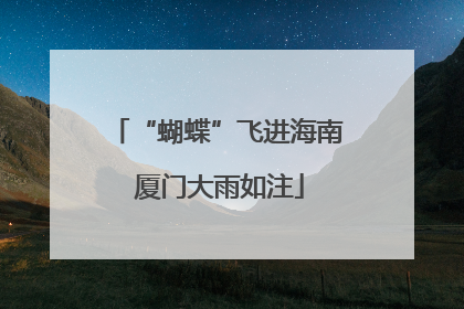 “蝴蝶”飞进海南 厦门大雨如注