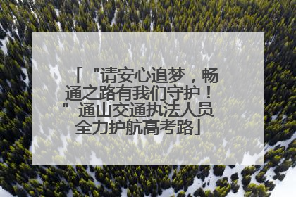 “请安心追梦，畅通之路有我们守护！”通山交通执法人员全力护航高考路