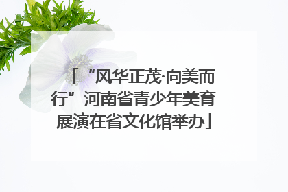“风华正茂·向美而行”河南省青少年美育展演在省文化馆举办