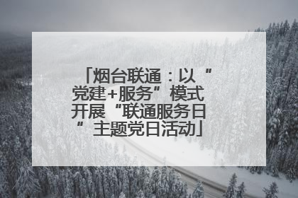 烟台联通：以“党建+服务”模式开展“联通服务日”主题党日活动