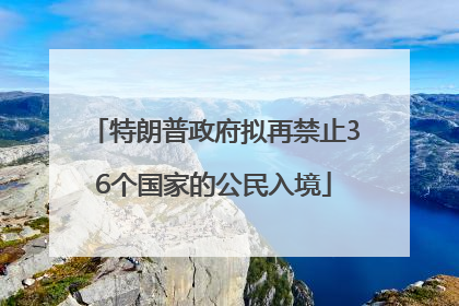 特朗普政府拟再禁止36个国家的公民入境