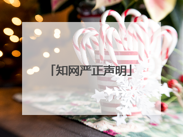 知网严正声明