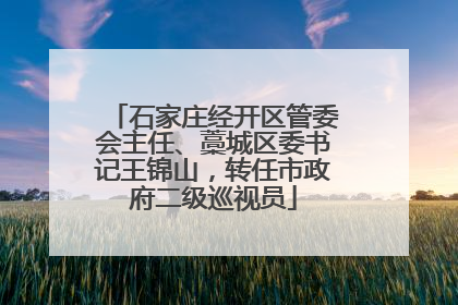 石家庄经开区管委会主任、藁城区委书记王锦山，转任市政府二级巡视员