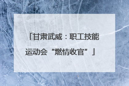 甘肃武威：职工技能运动会“燃情收官”