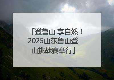 登鲁山 享自然！2025山东鲁山登山挑战赛举行
