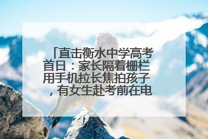 直击衡水中学高考首日：家长隔着栅栏用手机拉长焦拍孩子，有女生赴考前在电话亭与家人通话