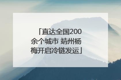 直达全国200余个城市 靖州杨梅开启冷链发运