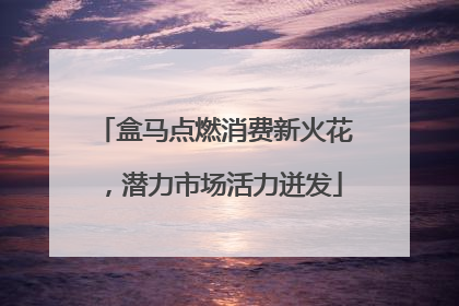 盒马点燃消费新火花，潜力市场活力迸发