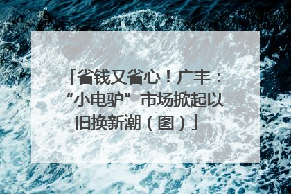 省钱又省心！广丰：“小电驴”市场掀起以旧换新潮（图）