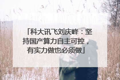 科大讯飞刘庆峰：坚持国产算力自主可控，有实力做也必须做