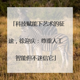 科技赋能下艺术的征途，徐迎庆：尊重人工智能但不迷信它