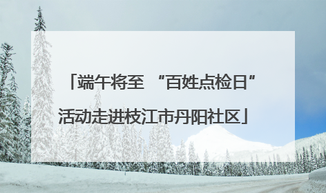 端午将至 “百姓点检日”活动走进枝江市丹阳社区