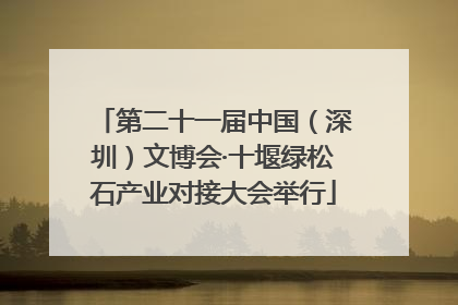 第二十一届中国（深圳）文博会·十堰绿松石产业对接大会举行