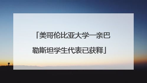 美哥伦比亚大学一亲巴勒斯坦学生代表已获释