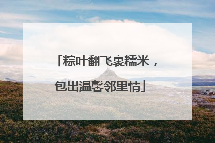 粽叶翻飞裹糯米，包出温馨邻里情