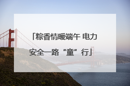粽香情暖端午 电力安全一路“童”行