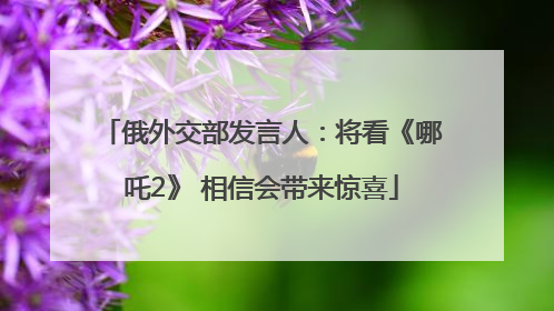 俄外交部发言人：将看《哪吒2》 相信会带来惊喜