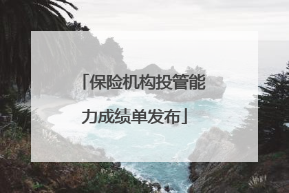 保险机构投管能力成绩单发布
