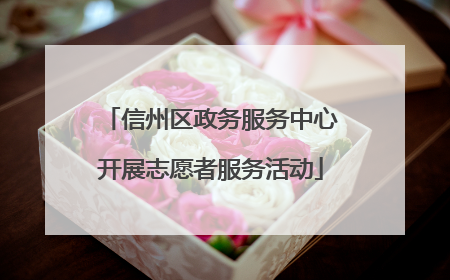 信州区政务服务中心开展志愿者服务活动