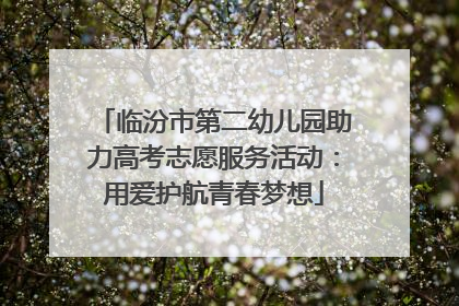 临汾市第二幼儿园助力高考志愿服务活动：用爱护航青春梦想