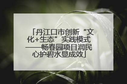 丹江口市创新“文化+生态”实践模式——畅春园项目润民心护碧水显成效