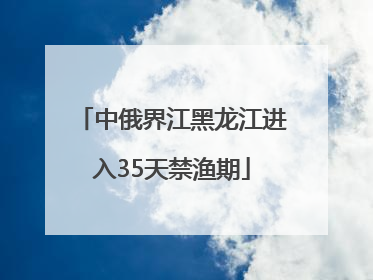中俄界江黑龙江进入35天禁渔期
