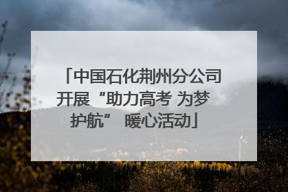 中国石化荆州分公司开展“助力高考 为梦护航” 暖心活动