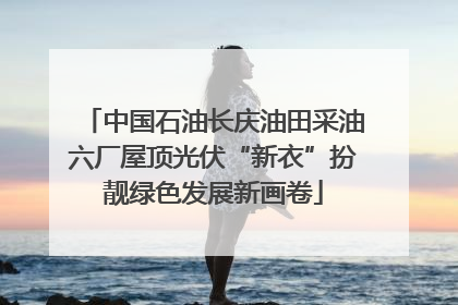 中国石油长庆油田采油六厂屋顶光伏“新衣”扮靓绿色发展新画卷