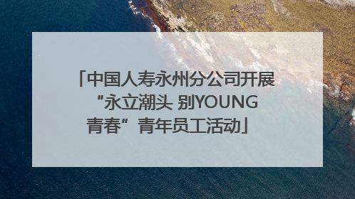 中国人寿永州分公司开展“永立潮头 别YOUNG青春”青年员工活动