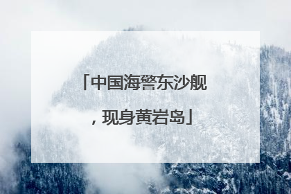 中国海警东沙舰，现身黄岩岛