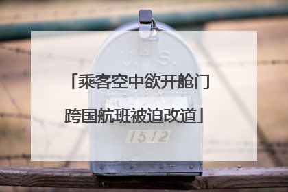 乘客空中欲开舱门 跨国航班被迫改道