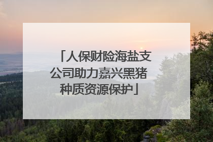 人保财险海盐支公司助力嘉兴黑猪种质资源保护