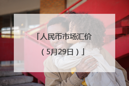 人民币市场汇价（5月29日）