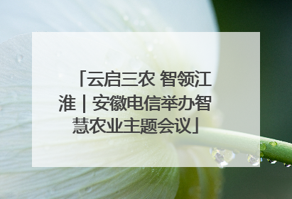 云启三农 智领江淮｜安徽电信举办智慧农业主题会议
